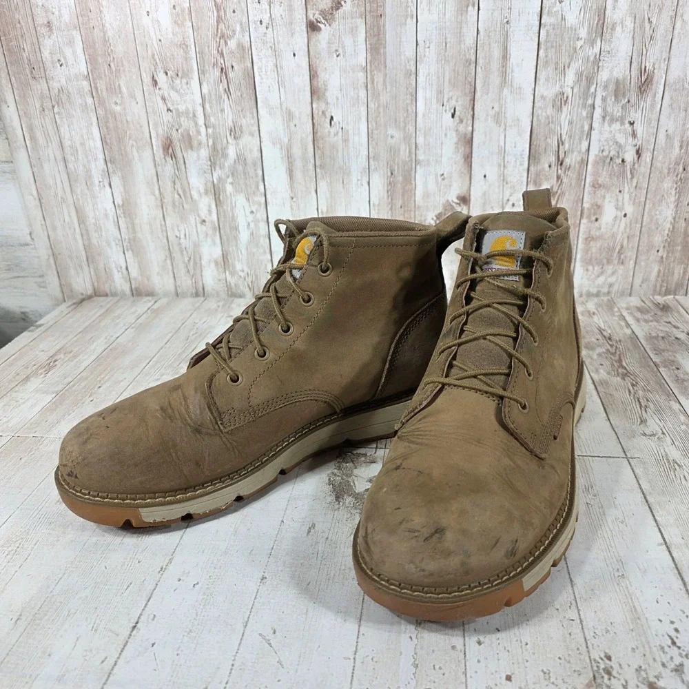 Carhartt Force Mens 10.5 M Brown Leather Waterproof Work Boots FM5000-M Soft Toe